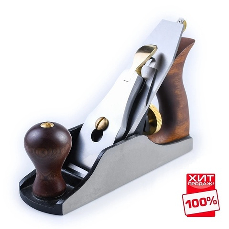 ХИТ! Рубанок N2 190 мм лезвие 41 мм для чистого строгания GOLDRATIO М00023626