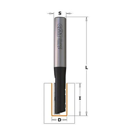 Новинка! Фреза пазовая со сменным ножом Z 1  S 8  D 8 x 20 RH CMT 651.080.11