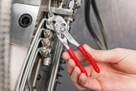 Клещи мини переставные - гаечный ключ 150 мм, зев 27 мм, хром, обливные ручки, SB KNIPEX KN-8603150SB