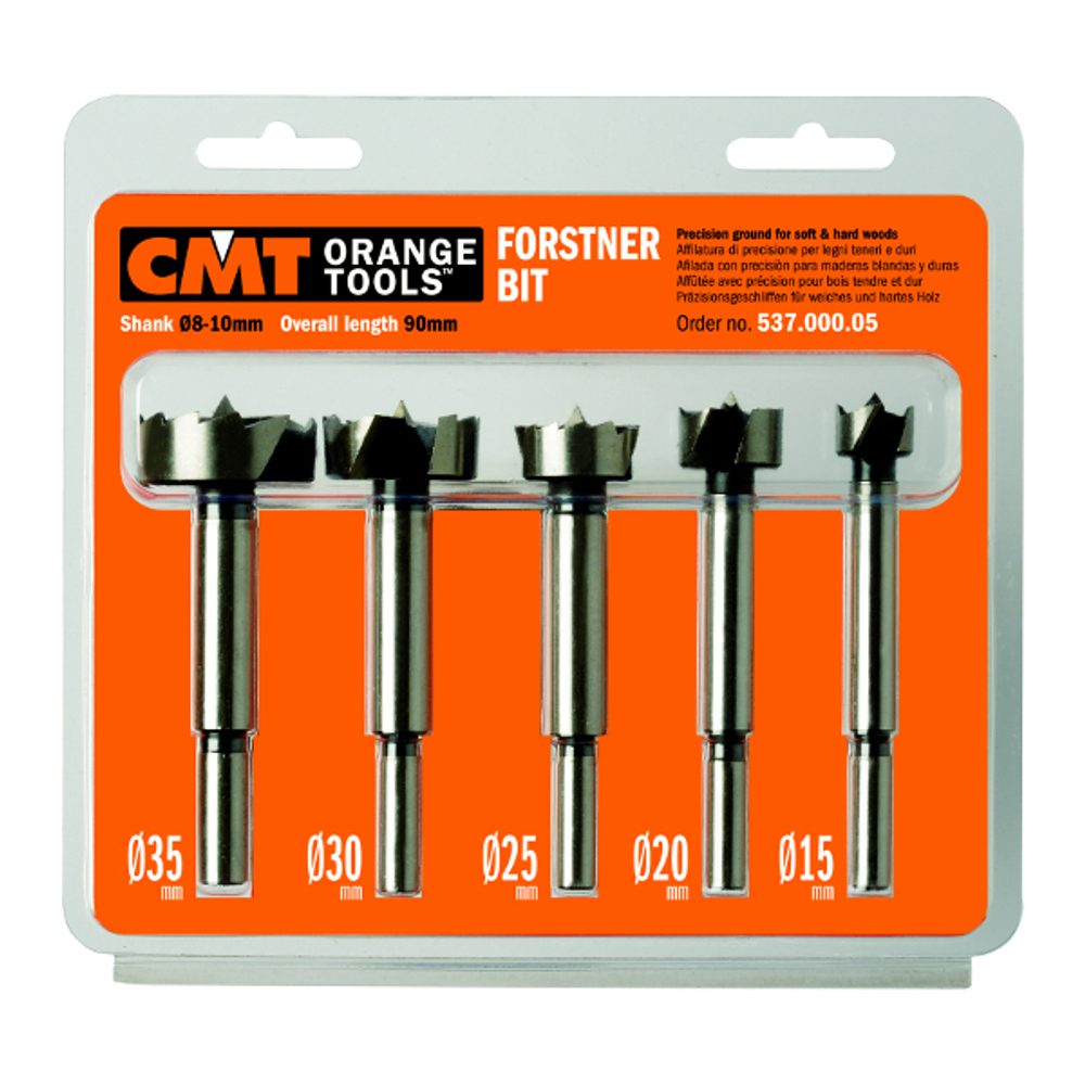 ХИТ! Комплект свёрл Форстнера SP 5 шт. D 15-20-25-30-35,  S8-10 RH CMT 537.000.05
