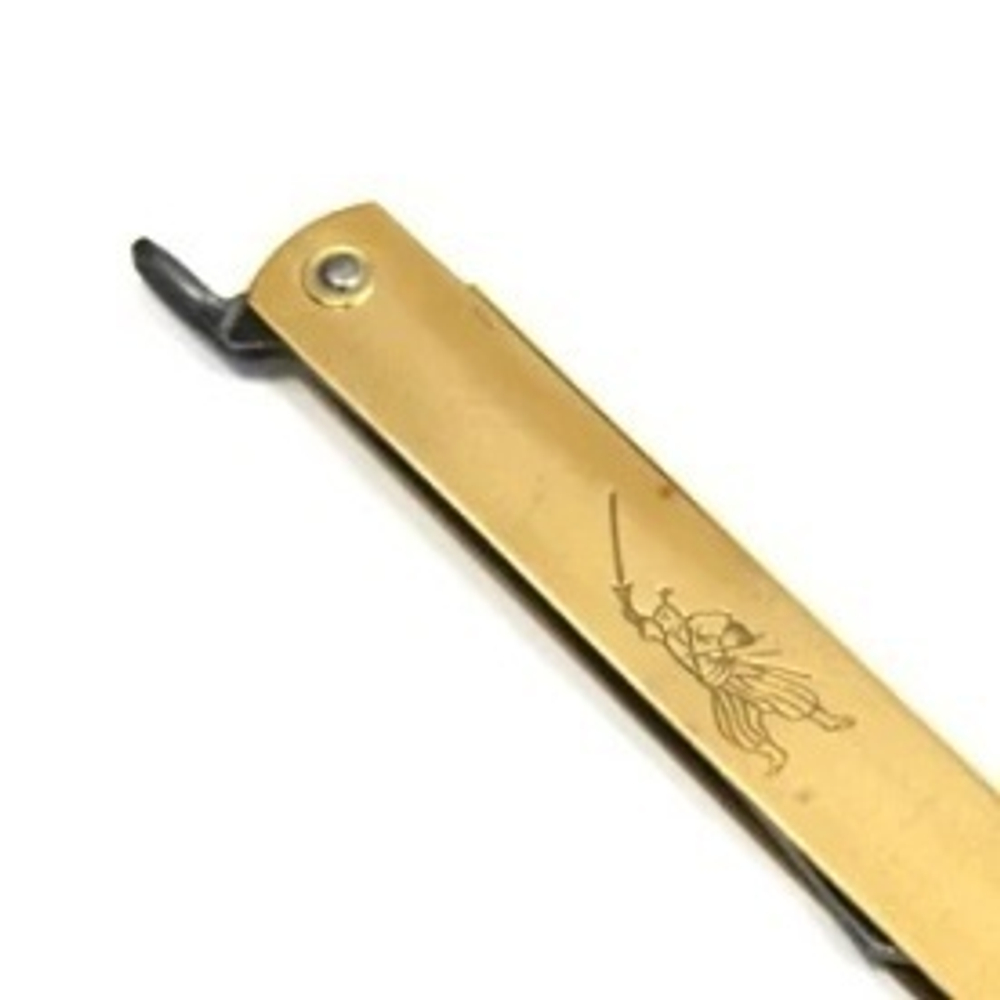 Новинка! Нож японский складной Higonokami Burasu 220 / 100 мм латунная рукоять Miki Tool М00010277