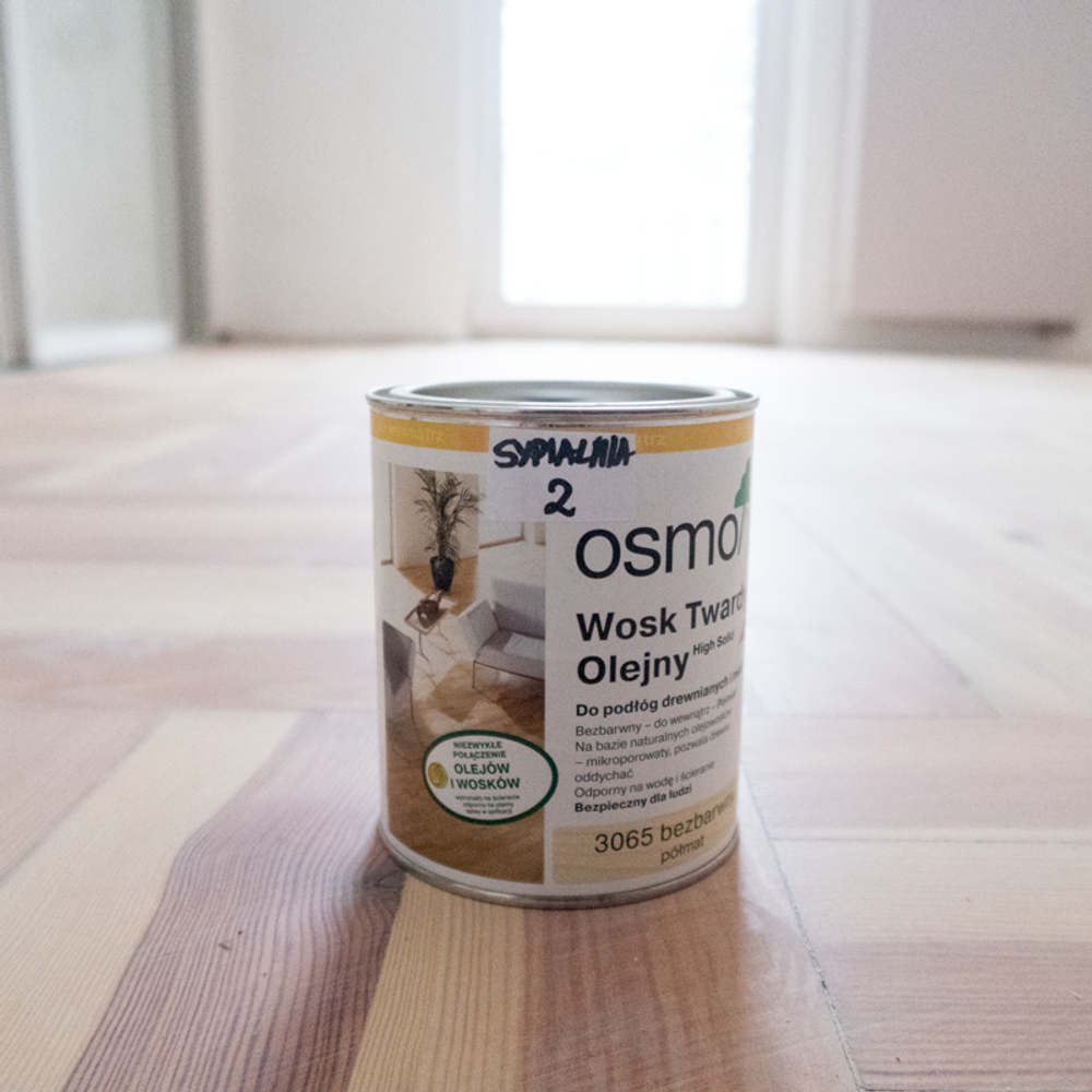 Новинка! Масло с твердым воском Osmo 3065 Бесцветное полуматовое 0,22 л Hartwachs-Ol Original для внутренних работ 11100122_2