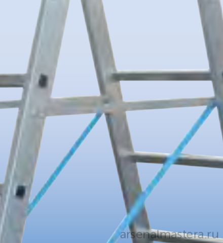 Универсальная лестница - трансформер (приставная, раздвижная, стремянка с выдвижной секцией) Krause STABILO плюс с установкой на лестничных маршах 3х9 перекладин 133755