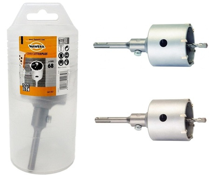 Коронка по бетону, кирпичной кладке и силикатному кирпичу 68 мм SDS-PLUS в сборе HAWERA F00Y141317