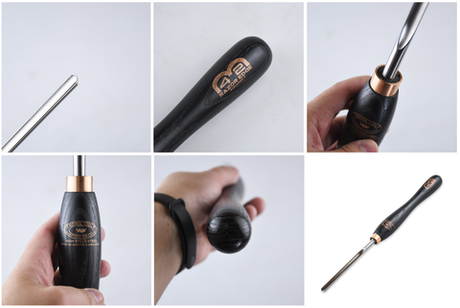 Новинка! Резец токарный Crown Cryo M42, Spindle Gouge 10 мм, рукоять 254 мм, Рейер, для создания выборок и валиков, работа в торец заготовки М00022075