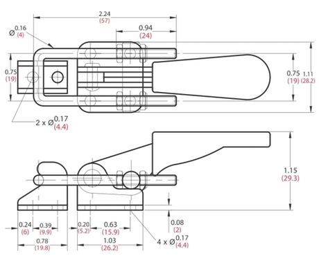 ХИТ! Зажим защелкивающийся, усилие 163 кг Woodwork GH-40323