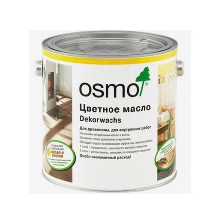 Цветное масло прозрачное Osmo 3138 Махагон 2,5 л Dekorwachs Transparent Tone для внутренних работ Osmo-3138-2,5 10100086