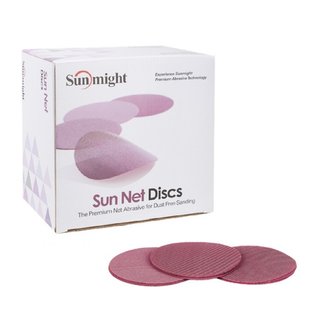 Новинка! Шлифовальные круги 50 шт Sunmight SUN NET X313T 150 мм на липучке сетка P 80 82206-50