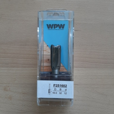 ХИТ! Фреза пазовая 16 х 32 мм Z2 хвостовик 12 мм WPW P251602