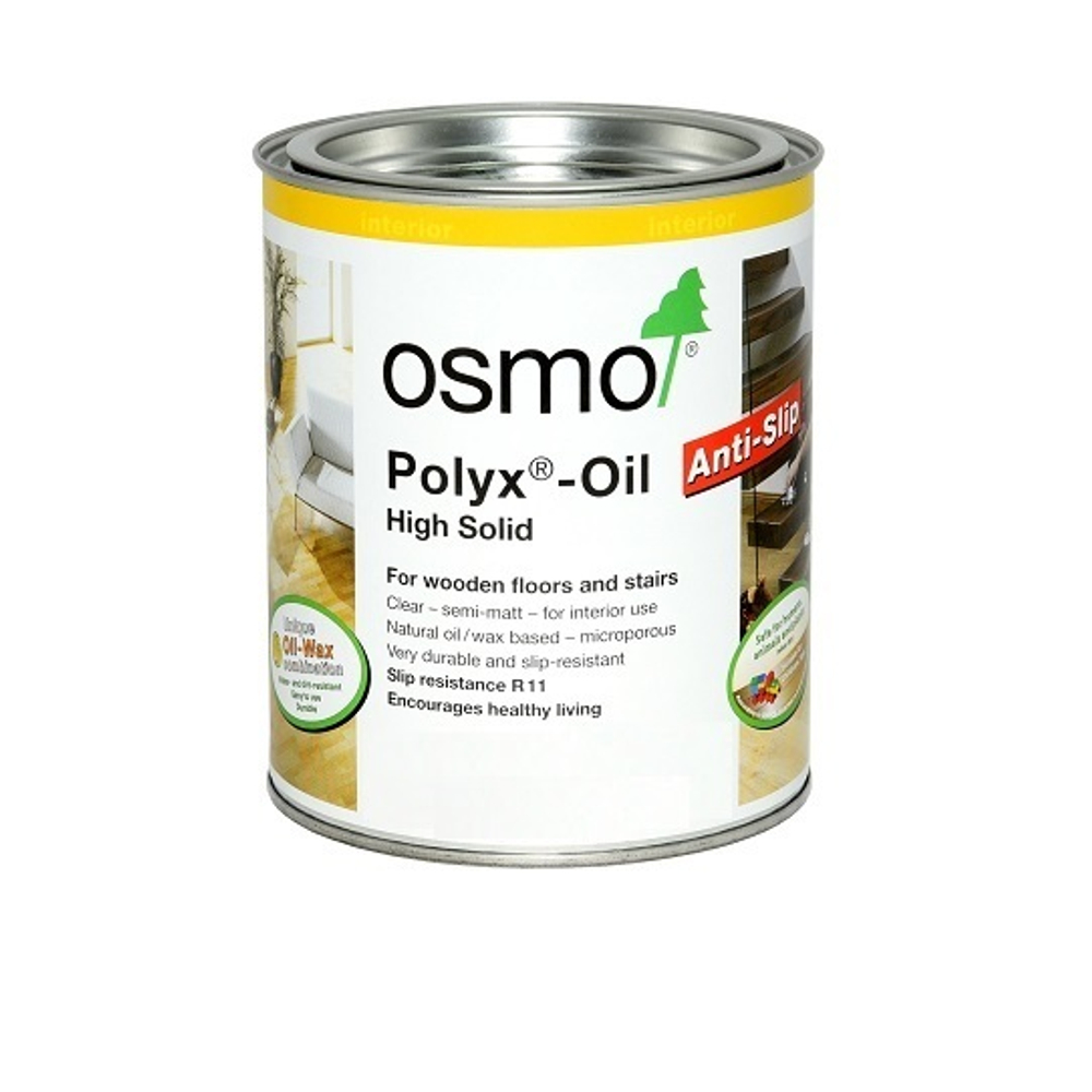 Масло с твердым воском с антискользящим эффектом Osmo 3088 Бесцветное полуматовое 0,75 л R9 Hartwachs-Оl Anti-Rutsch для внутренних работ Osmo-3088-0,75 10400077