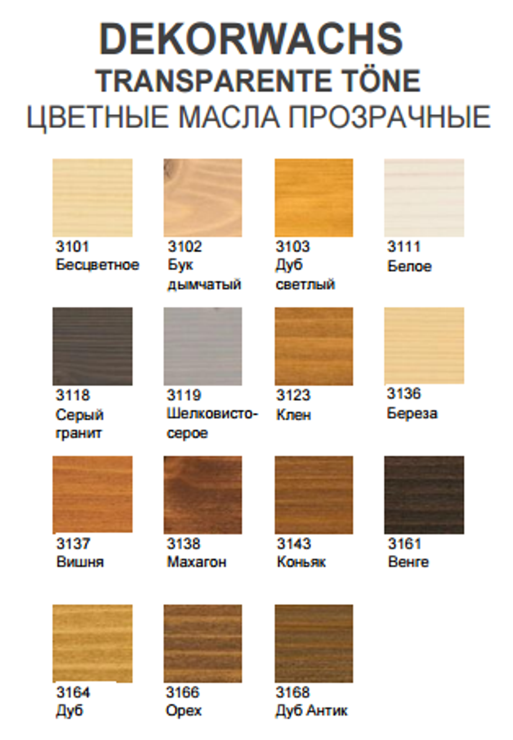 Цветное масло Osmo 3161 Венге 2,5 л Dekorwachs Transparent Tone для внутренних работ Osmo-3161-2,5 10100024