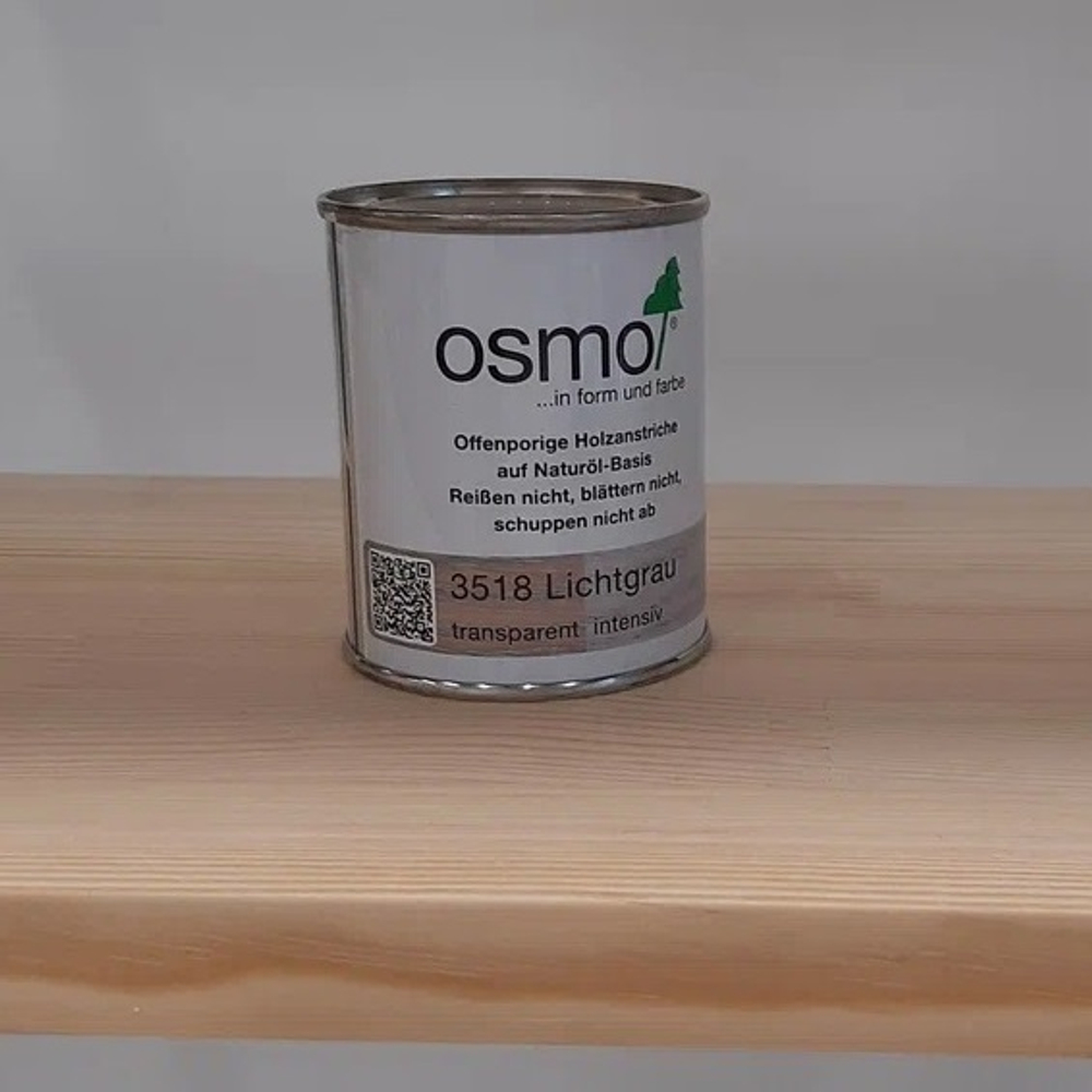 Цветные бейцы на масляной основе для тонирования деревянных полов Osmo 3518 светло-серый 0,125 л Ol-Beize для внутренних работ Osmo-3518-0,125 15100841