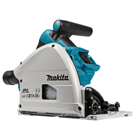 Аккумуляторная погружная дисковая пила Makita 18В диск 165 / 20 мм, для раскроя листовых материалов из древесины, алюминия, массивных деревянных панелей, для вырезания прямых углублений DSP600Z