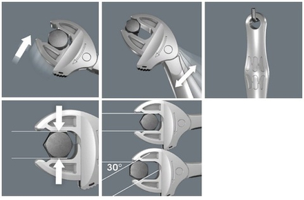 АКЦИЯ ЗИМА 2026 ХИТ! Рожковый ключ 6004 Joker L самонастройка 16 - 19 мм 5 / 8 -3 / 4 дюйм длина 224 мм 020101 WERA WE-020101