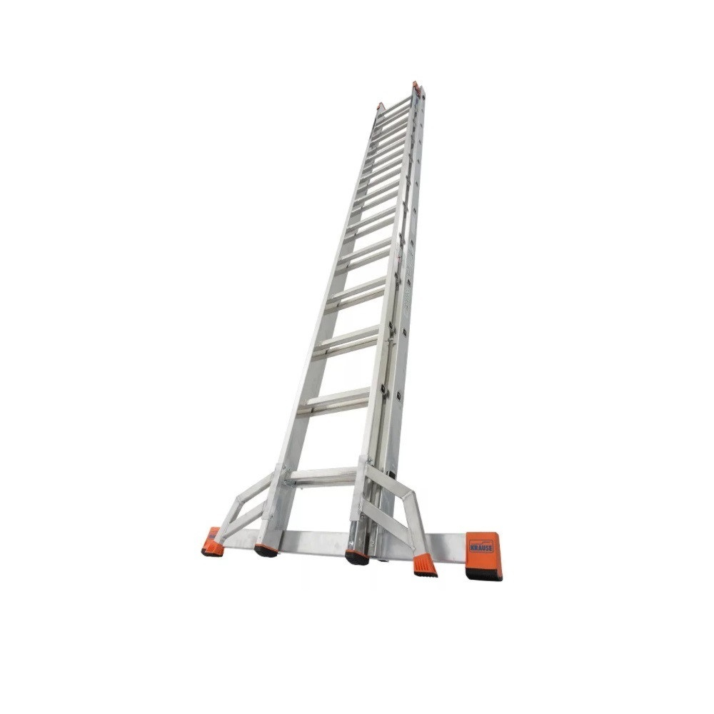 Двухсекционная выдвижная лестница с перекладинами KRAUSE MONTO FABILO Trigon 2 х 15 129321