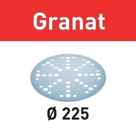 СКИДКИ! Комплект 25 шт Материал шлифовальный Шлифовальные круги Granat P 80 STF D 225 / 128 GR/25 FESTOOL 205655