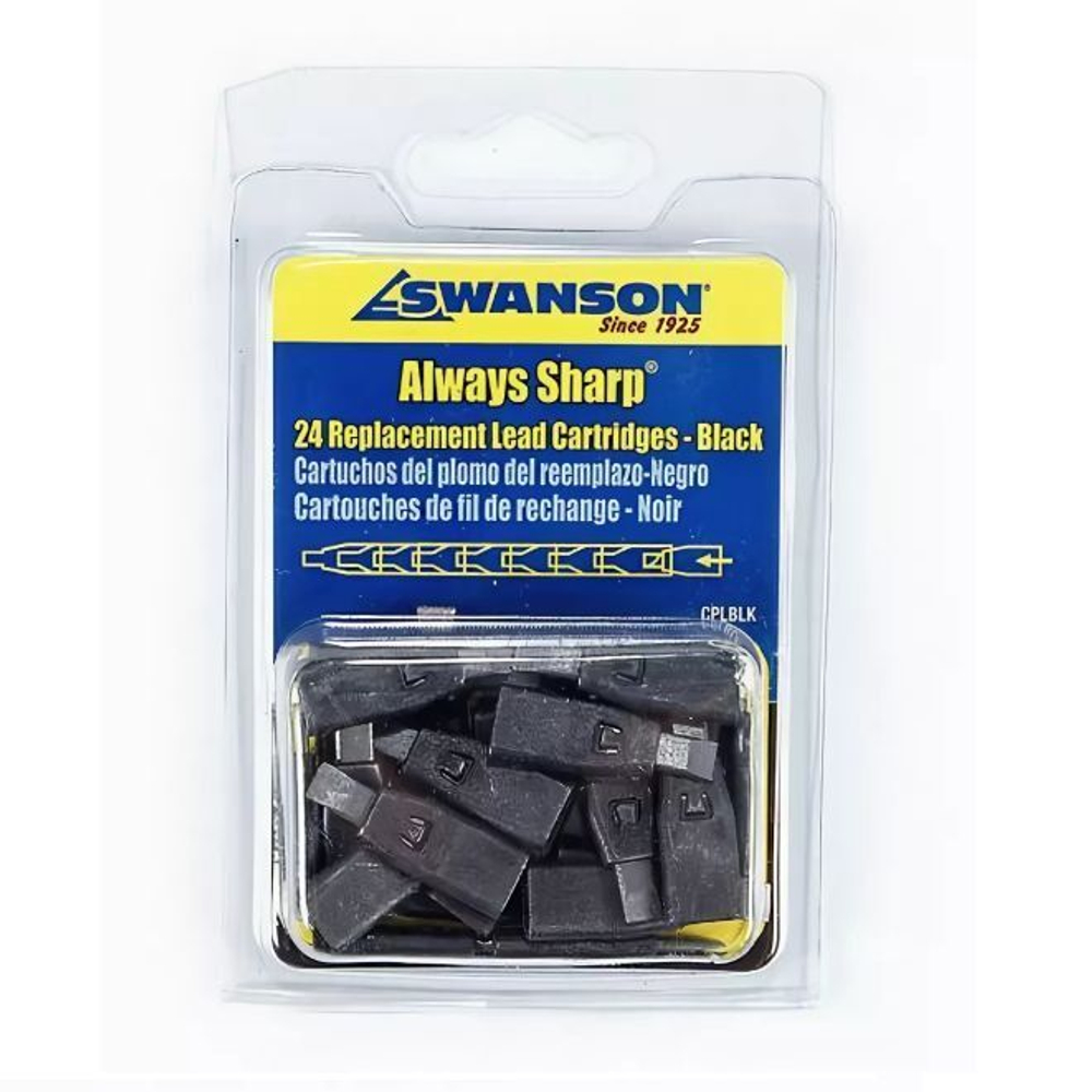 РАСПРОДАЖА ХИТ! Грифели для карандаша Always Sharp 24 шт ЧЕРНЫЕ CPLBLK М00008600 Swanson CPLBLK
