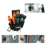 АКЦИЯ ИЮНЬ 2026! Набор отвёрток 8 предметов Wera 9621 SET 2 Kraftform Ball-Grip, PH 1x80 мм, PH 2x100 мм, SL 1x6x100 мм, SL 1x5.5x100 мм, PH 1x80 мм, PH 2x100 мм, SL VDE 0.6x3.5x100 мм, в поясной сумке из 5 отделений WE-136033