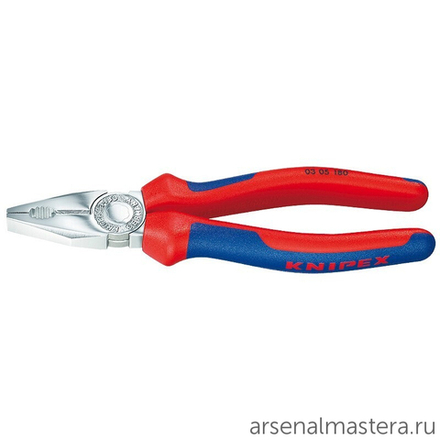 Плоскогубцы комбинированные 140 мм (ПАССАТИЖИ) хром, 2-комп ручки, 03 05 140 KNIPEX KN-0305140