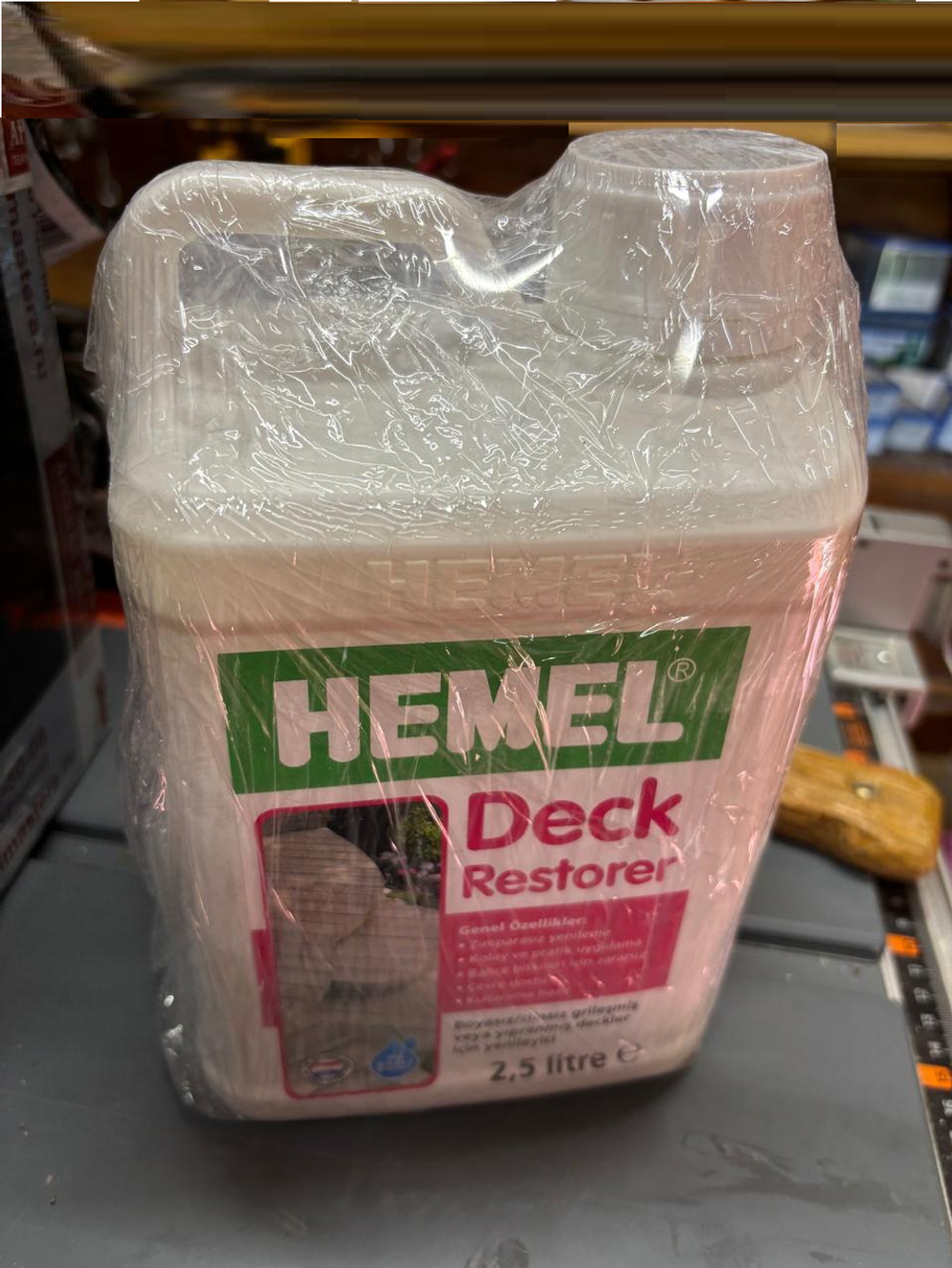 Очиститель для террас для наружных работ Deck Restorer Бесцветный 2,5 л, для восстановления посеревшей обветренной древесины террас и садовой мебели без шлифования 8000H HEMEL 10813