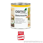 ХИТ! Цветное масло для древесины Osmo 3186 Белое матовое 0,75 л Dekorwachs Intensive Tone для внутренних работ Osmo-3186-0.75 10100409