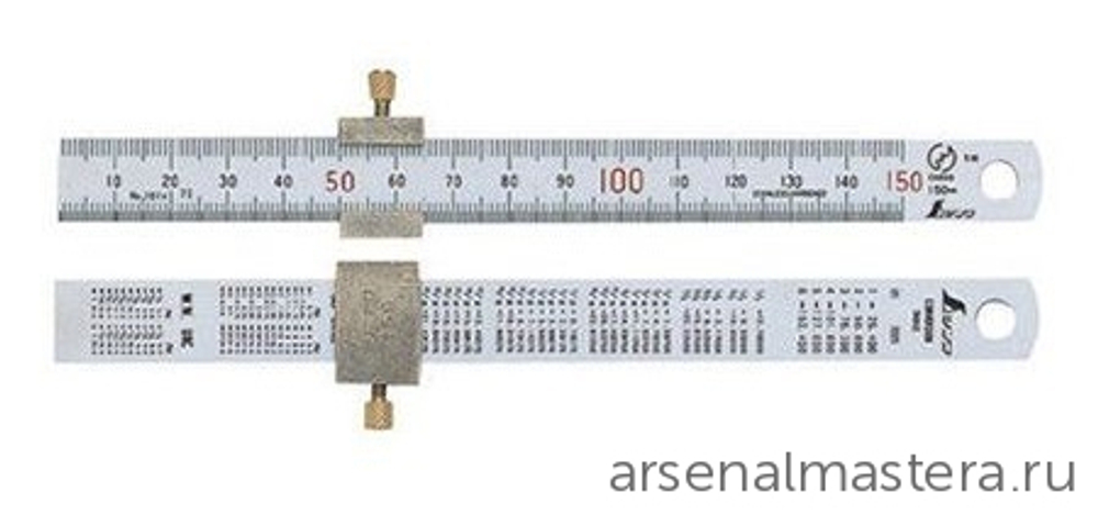 ХИТ! Стальная премиум линейка матовая (шкала - в мм) Shinwa 600 мм Sh 13021 М00010166