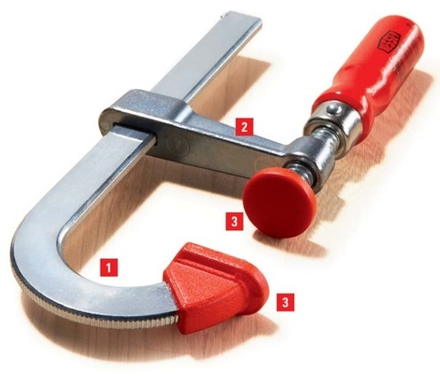 Легкая струбцина для работы с деревом, пластмассой и стеклом LMU BESSEY BE-LMU15-5