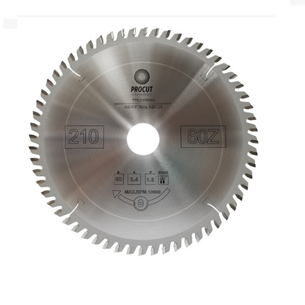 Пильный диск по Ламинат, МДФ 210 x 30 x 2.4 / 1.6 Z 60 TCG PROCUT 755.2103060