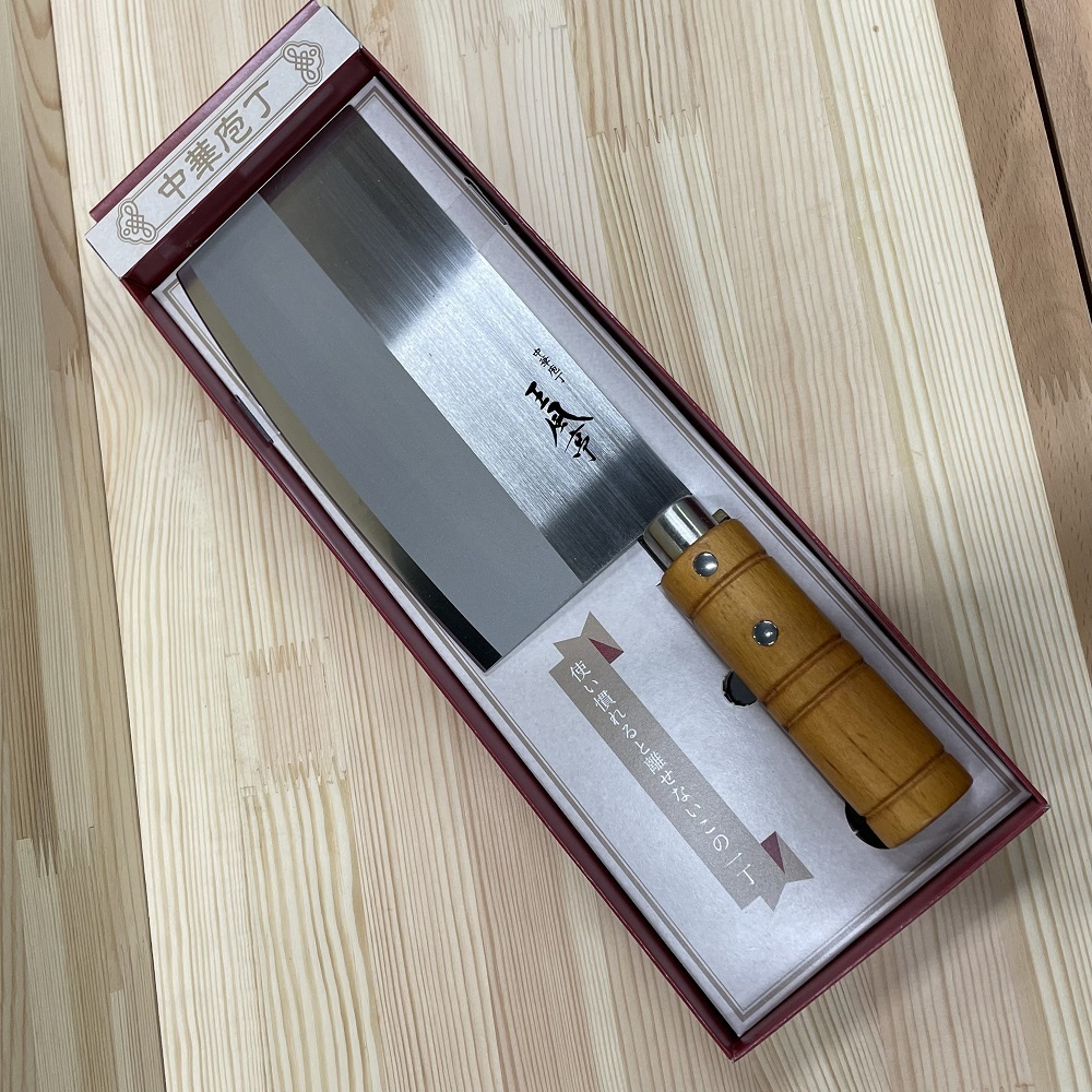 ХИТ! Японский Кухонный Нож топорик Цай-Дао Fuji Cutlery Special series длина лезвия 175 мм сталь Мо-V рукоять дерево заточка 3000 Tojiro FA-70