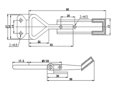 ХИТ! Защелка усилие 150 кг Woodwork GH-4001