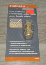 ХИТ! Упоры для угольника (линейки) Brass Stair Gauges М00008047 Swanson SG0020