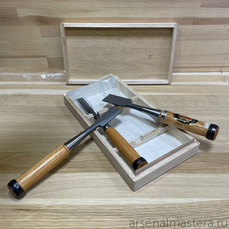 ХИТ! Комплект Стамески японские HSS (S1) 3 шт (15, 24, 30 мм) в боксе S1 Miki Tool М00012227