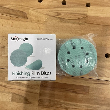 Шлифовальные круги комплект 100 шт FILM L312T+ 125 мм на липучке 8 отверстий зелёные P 2000 SUNMIGHT 53223-100