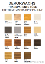 ХИТ! Цветное масло Osmo 3161 Венге 0,75 л Dekorwachs Transparent Tone для внутренних работ Osmo-3161-0,75 10100023
