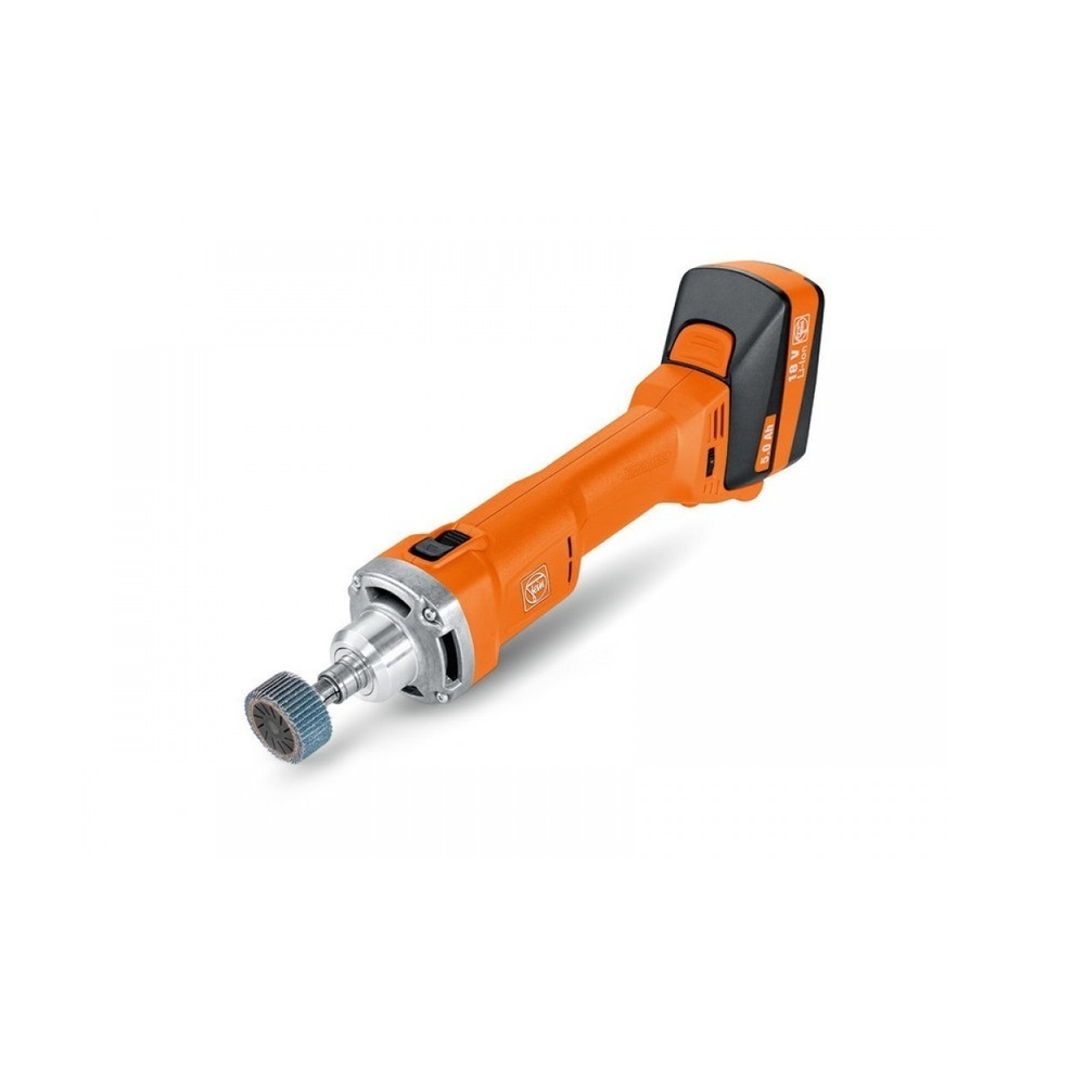 ХИТ! Комплект AGSZ 18-280 BL Машина шлифовальная прямая аккумуляторная 18V230V50H, Два аккумулятора, устройство для ускоренной зарядки ALG 50 в кейсе Fein 71230161000