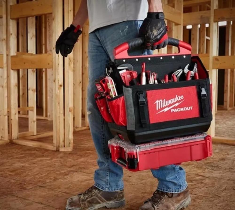 ХИТ! Сумка для инструмента пустая 50 см, отделений 36 шт, нейлоновая MILWAUKEE PACKOUT 4932464086