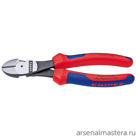 ХИТ! Бокорезы особо мощные 200 мм, фосфатированные, 2-комп ручки, 74 02 200 KNIPEX KN-7402200