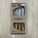 ЦЕНЫ НИЖЕ ХИТ! Набор из 4 столярных плоских стамесок NAREX PREMIUM 8,10,16,32 мм в коробке 863202