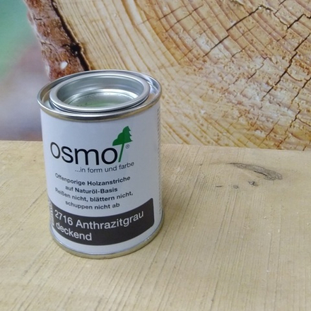 Непрозрачная краска для наружных работ Osmo 2716 серый антрацит 0,125 л Landhausfarbe Osmo-2716-0.125 11000155