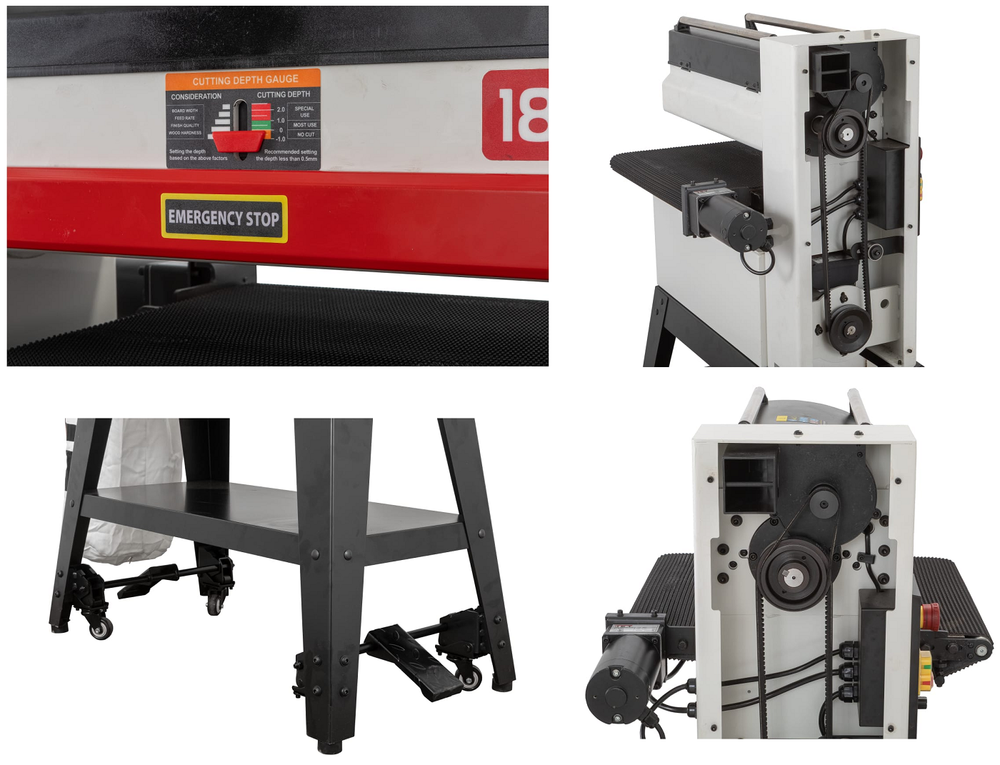 Новинка 2025! Барабанный шлифовальный станок JET JWDS-460-M 1,8 кВт 230 В, Ширина шлиф. ленты 76 мм, толщина заготовки 3-115 мм, Ширина области шлифования в 2 прохода 457 (914) мм JR009