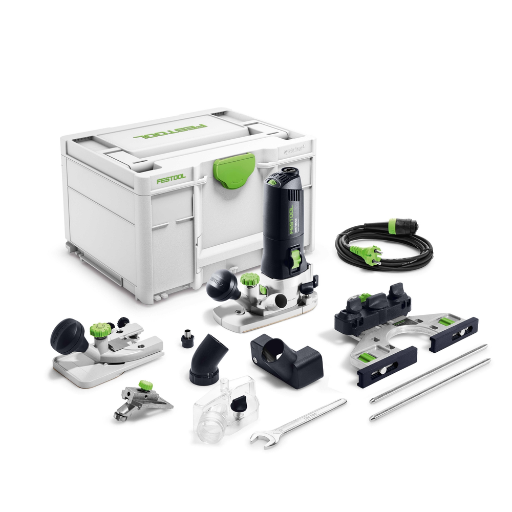 Новинка! Модульный кромочный фрезер FESTOOL MFK 700 EQ-Set 720 В с Упором боковым и кожухом пылесборником, oпорной пластиной, систейнер 578059