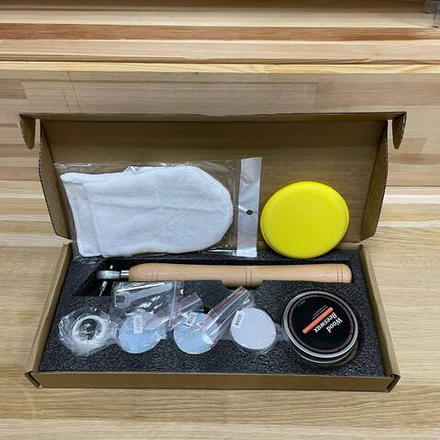 Шлифовальное приспособление для работы на токарном станке с шлиф и полировальной подушкой 50 мм, абразивом 120, 240, 400, 1000 грит WOODWORK PWT-500