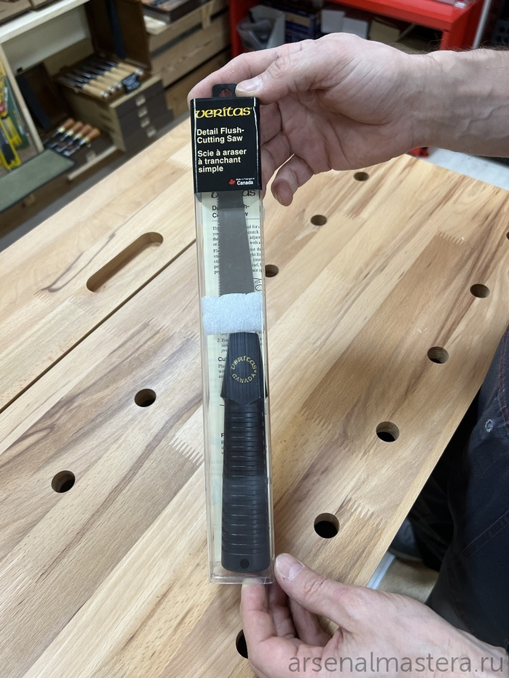 Пила Veritas Flush-Cutting Detail Saw супергибкая односторонняя для срезания пробок 05K34.10 М00006642