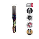 Новинка! Фреза спиральная монолитная Woodwork Z=2 Up Cut с радиусным торцом S=8 R=4,0 I=32 L=60 Z=2 Up Cut + DLC 199.3260.8D