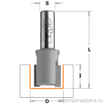Фреза пазовая под петли длинная серия 902 PRO S8 D 12 x 12 x 80 RH CMT PRO 902.1212