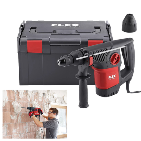 Новинка! Перфоратор комбинированный Flex CHE 4-32 R SDS-plus D - образной формы, 0,9 кВт с функцией зубильного молотка с высокой ударной энергией и малой вибрацией, в кейсе 468029