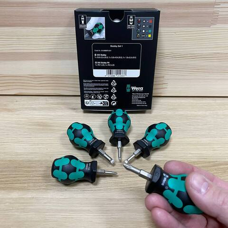 АКЦИЯ ЗИМА 2026! Набор коротких отверток 5 шт. WERA Stubby Set 1 SL3.5 / 4 / 5.5, PH1/2 x 25 мм WE-008870
