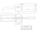 ХИТ! Зажим механический с горизонтальной ручкой усилие 75 кг Woodwork GH-20752-B