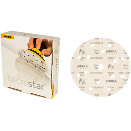 Комплект 50 шт Шлифовальные круги на пленочной основе липучка Mirka MICROSTAR 150 мм 15 отв P 1000 FM61105092