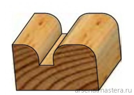 Фреза врезная профильная WPW 25.4 x 16 x 54 x 12 R9.5 RV10002